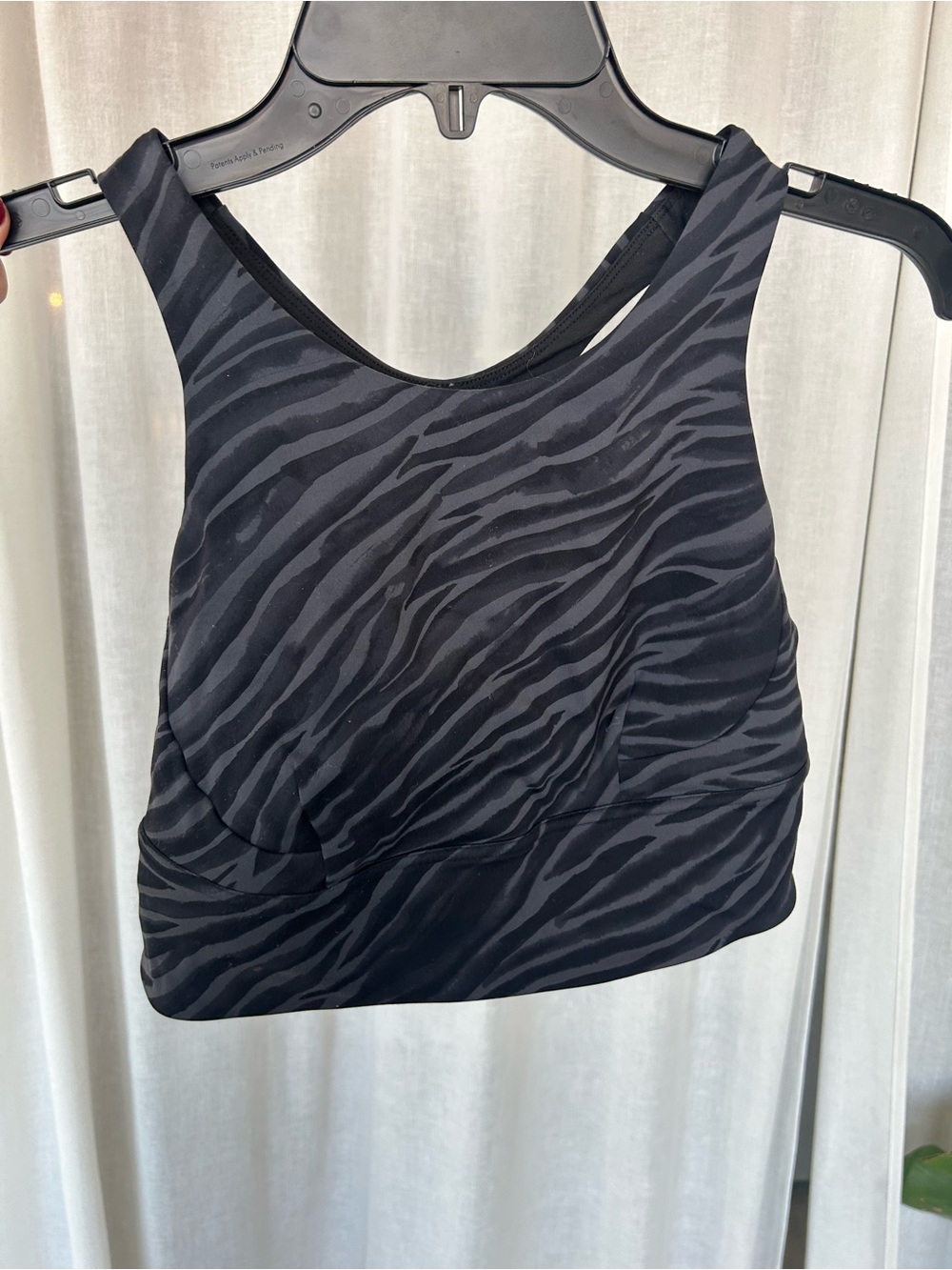 lululemon athletica Black Zebra-Print Crop Tank